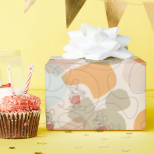 Mickey Mouse Continuous Line Pattern Wrapping Paper