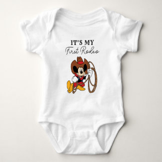 Mickey Mouse | Cowboy Rodeo Birthday Baby Bodysuit