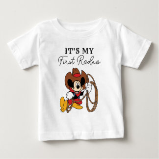 Mickey Mouse | Cowboy Rodeo Birthday Baby T-Shirt
