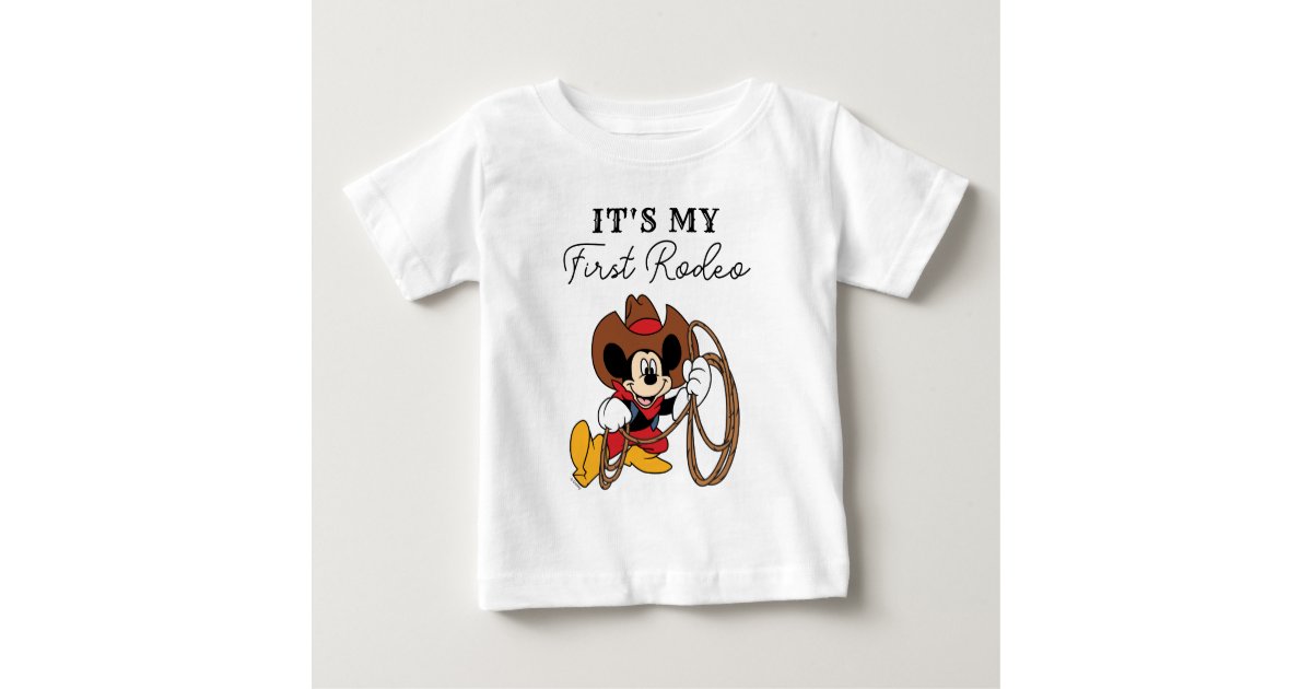 Mickey Mouse | Cowboy Rodeo Birthday Baby T-Shirt