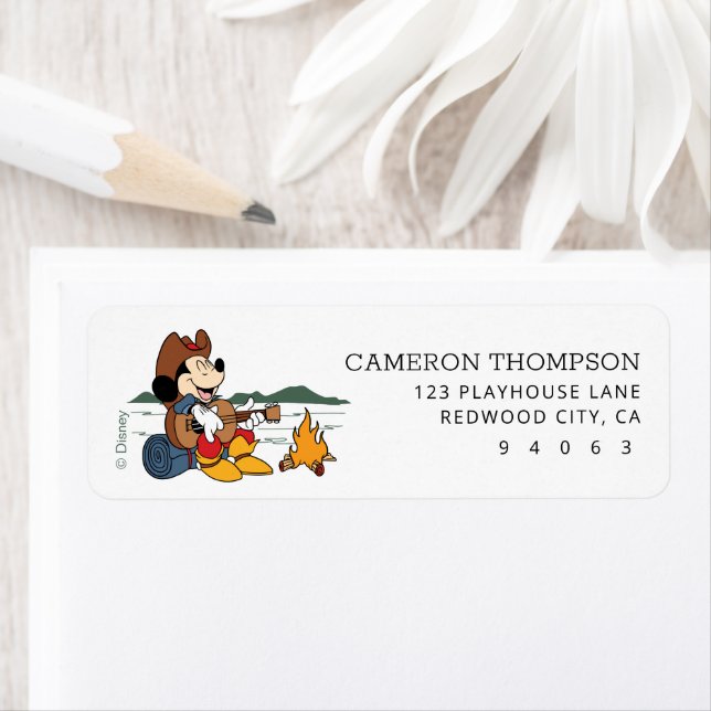 Mickey Mouse | Cowboy Rodeo Birthday Label (Insitu)