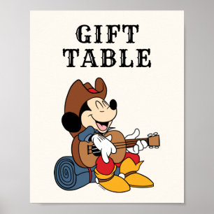 Mickey Mouse Cowboy Rodeo Birthday Poster