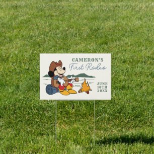 Mickey Mouse Cowboy Rodeo Birthday Sign
