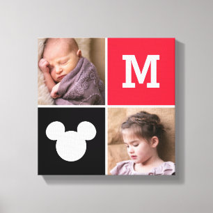 Mickey Mouse   Custom Photos & Monogram Canvas Print