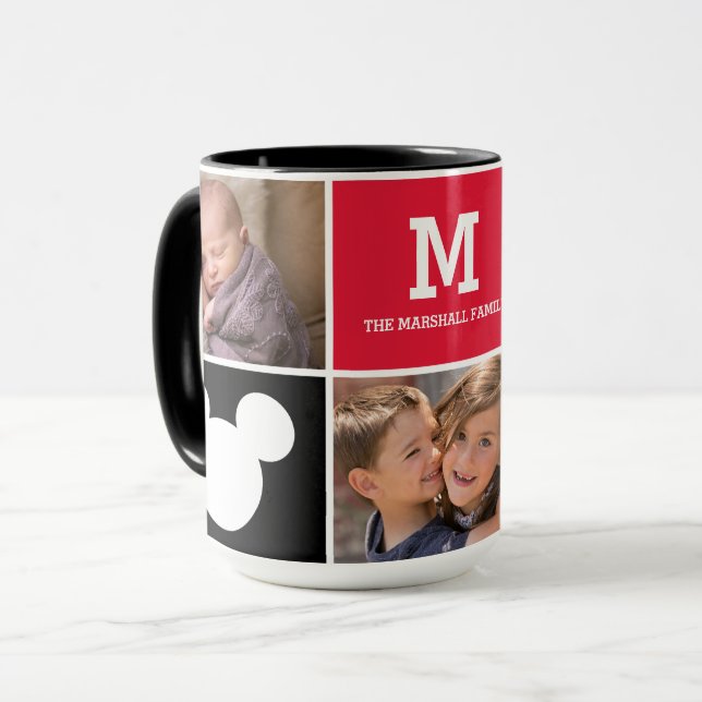 Mickey Mouse | Custom Photos & Monogram Mug (Front Left)