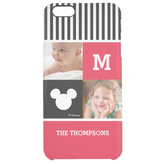 Mickey Mouse | Custom Photos & Monogram Uncommon iPhone Case (Back)