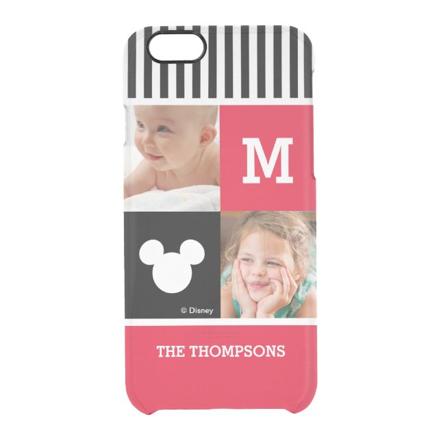 Mickey Mouse | Custom Photos & Monogram Uncommon iPhone Case (Back)