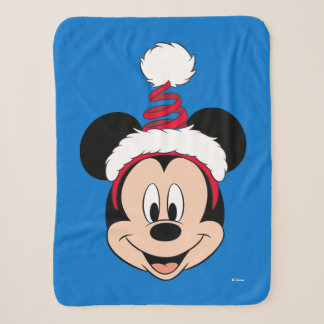 Mickey Mouse | Cute Christmas Hat Sherpa Blanket