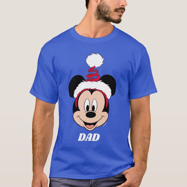 Mickey Mouse | Cute Christmas Hat T-Shirt (Front)