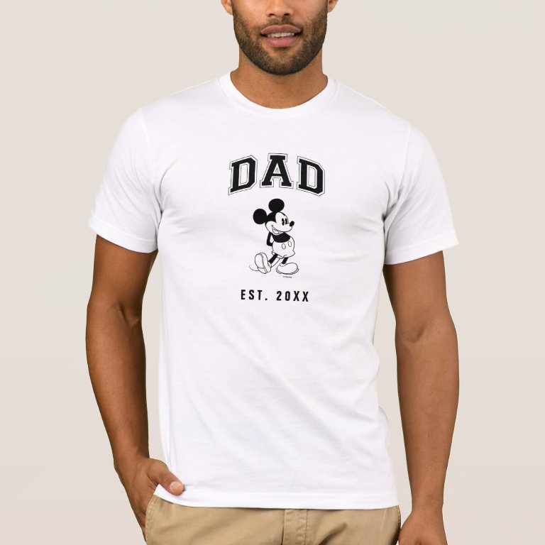 Mickey Mouse Dad with Date T-Shirt