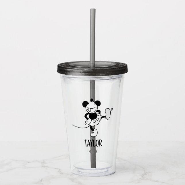 Mickey Mouse | Dancing | Add Your Name Acrylic Tumbler (Front)