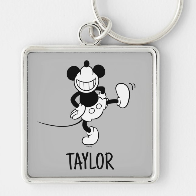 Mickey Mouse | Dancing | Add Your Name Keychain (Front)