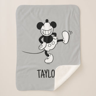 Mickey Mouse | Dancing | Add Your Name Sherpa Blanket