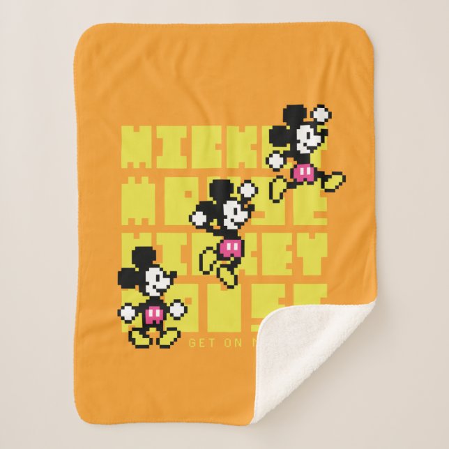 Mickey Mouse Double Jump Sherpa Blanket (Front)