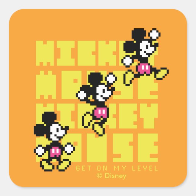 Mickey Mouse Double Jump Square Sticker (Front)
