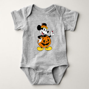 Mickey Mouse Dressed as a Pumpkin Baby Bodysuit