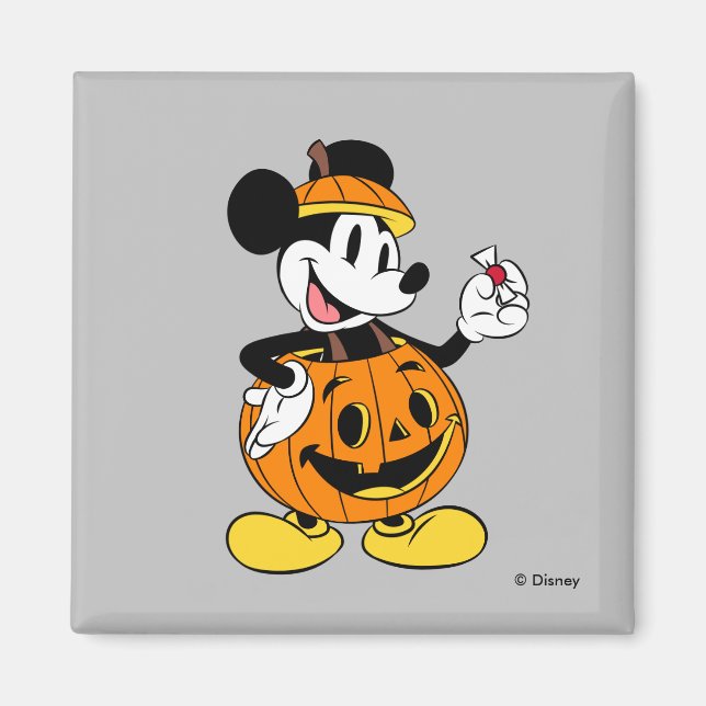 Mickey Mouse Dressed as a Pumpkin Magnet (Front)