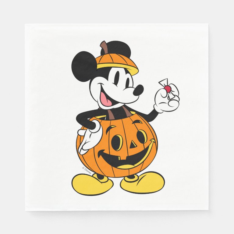 Mickey Mouse Dressed as a Pumpkin Napkins