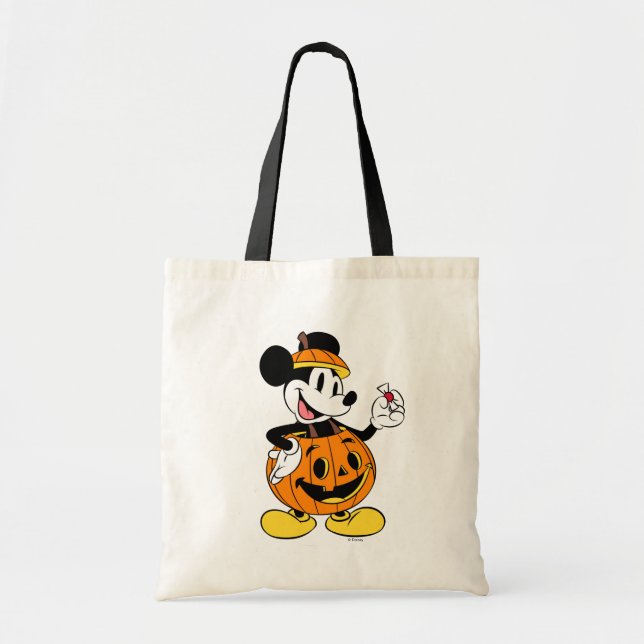 Mickey Mouse Dressed as a Pumpkin Tote Bag (Front)