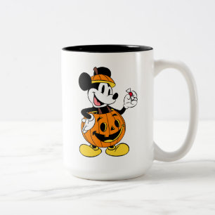 Mickey Mouse Dressed as a Pumpkin Two-Tone Coffee Mug