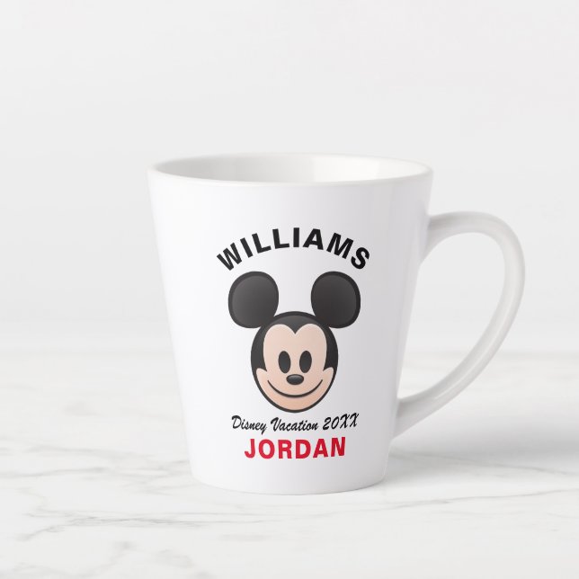 Mickey Mouse Emoji | Family Vacation Latte Mug (Right)