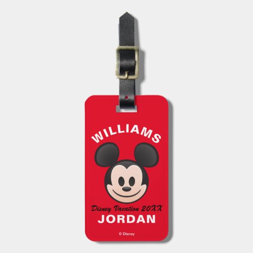 Mickey Mouse Emoji  Family Vacation Luggage Tag