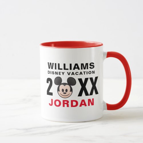 Mickey Mouse Emoji  Family Vacation Mug