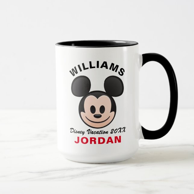 Mickey Mouse Emoji | Family Vacation Mug (Right)