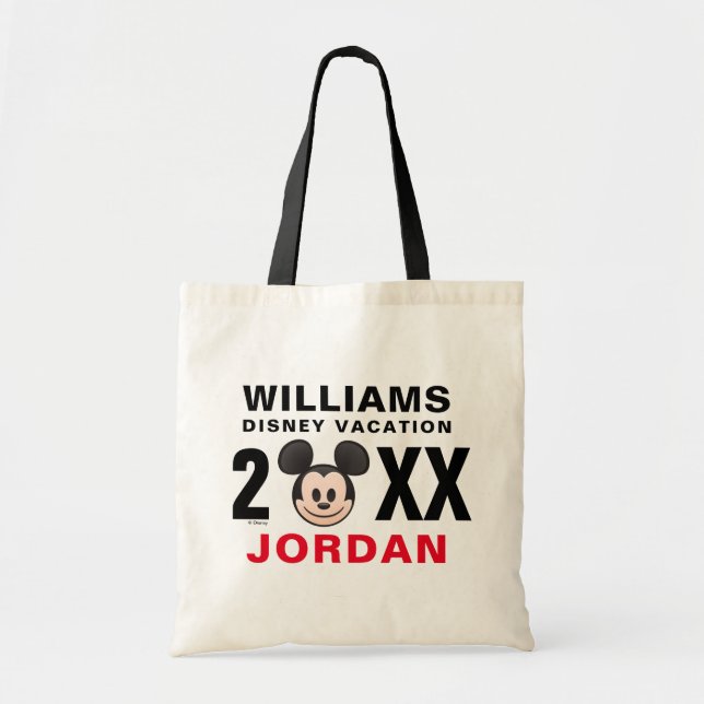 Mickey Mouse Emoji | Family Vacation Tote Bag (Front)