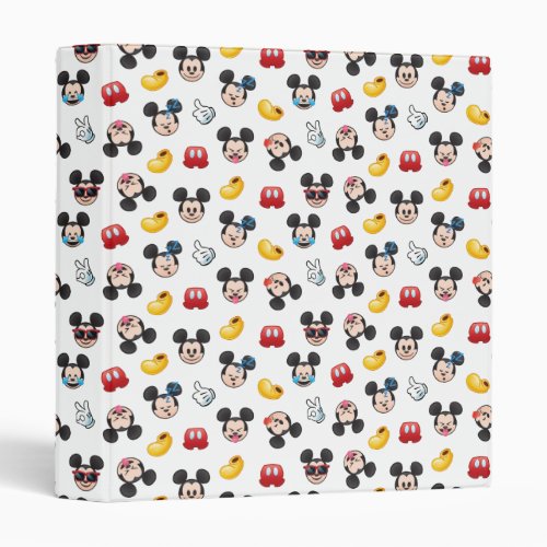 Mickey Mouse Emoji Pattern 3 Ring Binder