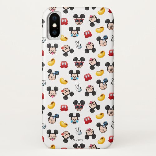 Mickey Mouse Emoji Pattern iPhone X Case