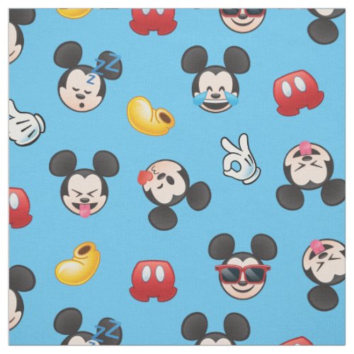 Mickey Mouse Emoji Pattern Fabric