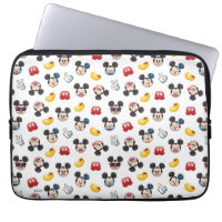 Mickey Mouse Emoji Pattern Laptop Sleeve