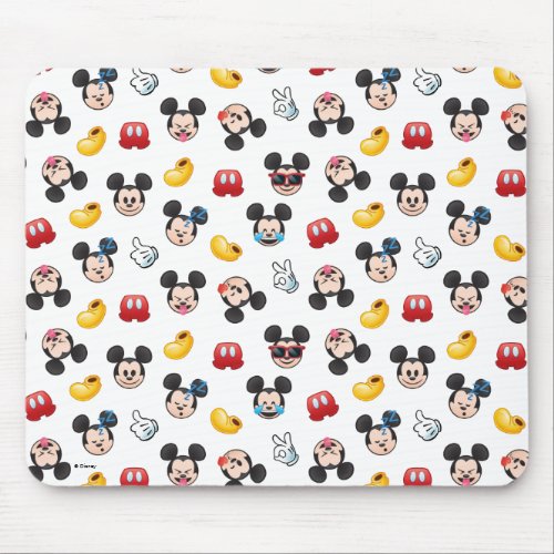 Mickey Mouse Emoji Pattern Mouse Pad