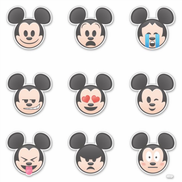 Mickey Mouse Emojis Sticker | Zazzle