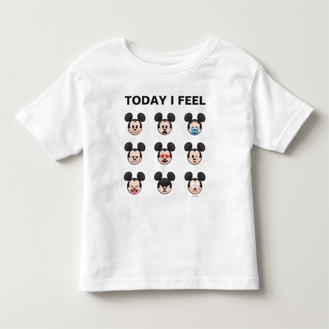 Mickey Mouse Emojis | Today I Feel Toddler T-shirt (Front)