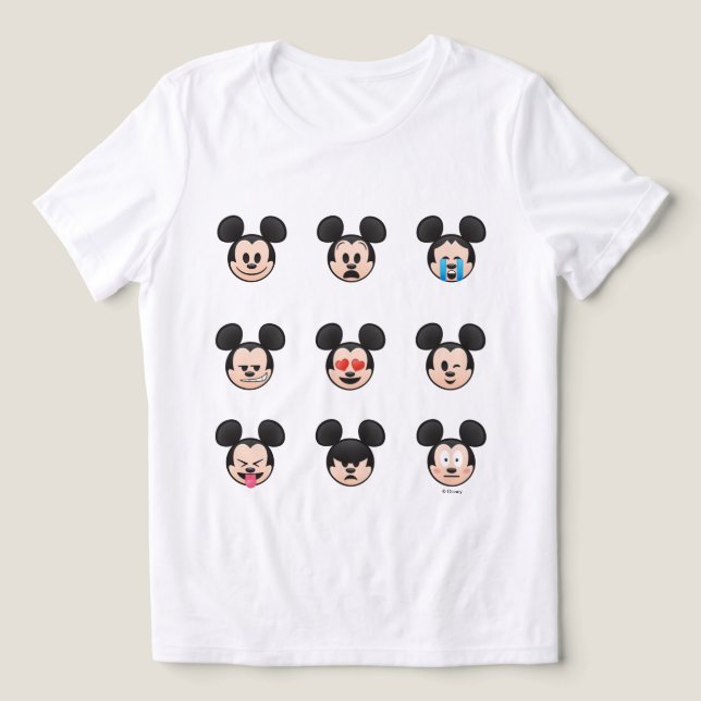 Mickey Mouse Emojis Tri-Blend Shirt (Design Front)
