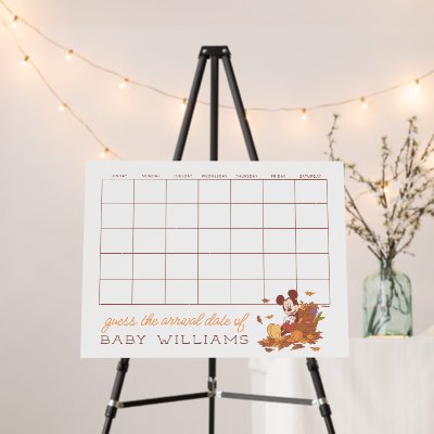 Mickey Mouse Fall Harvest Baby Shower Foam Board