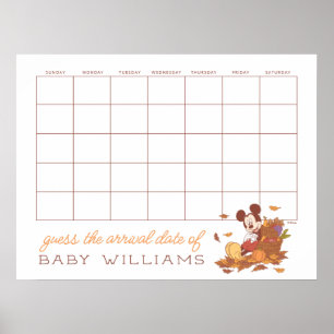 Mickey Mouse Fall Harvest Baby Shower Poster