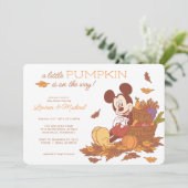 Mickey Mouse Fall Harvest Pumpkin Baby Shower Invitation (Standing Front)