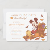 Mickey Mouse Fall Harvest Pumpkin Baby Shower Invitation (Front)