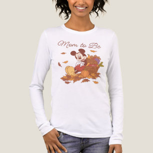 Mickey Mouse Fall Pumpkin Baby Shower Tri-Blend Shirt
