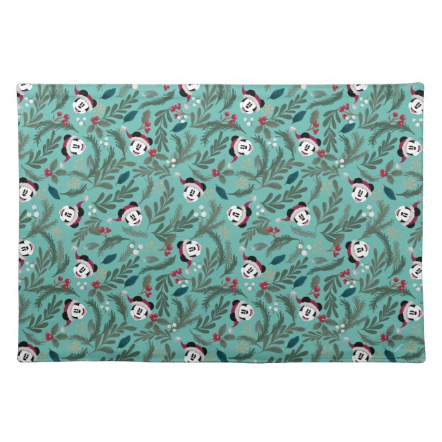 Mickey Mouse | Festive Cheer Pattern Cloth Placemat (Front)