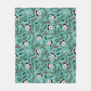 Mickey Mouse   Festive Cheer Pattern Fleece Blanket