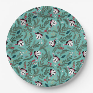 Mickey Mouse   Festive Cheer Pattern Paper Plates