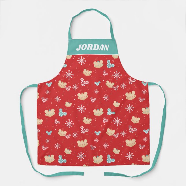 Mickey Mouse | Festive Christmas Pattern Apron (Front)