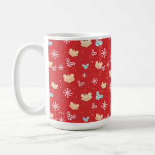 Mickey Mouse Festive Christmas Pattern Coffee Mug