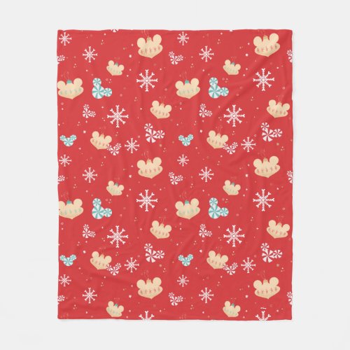 Mickey Mouse  Festive Christmas Pattern Fleece Blanket