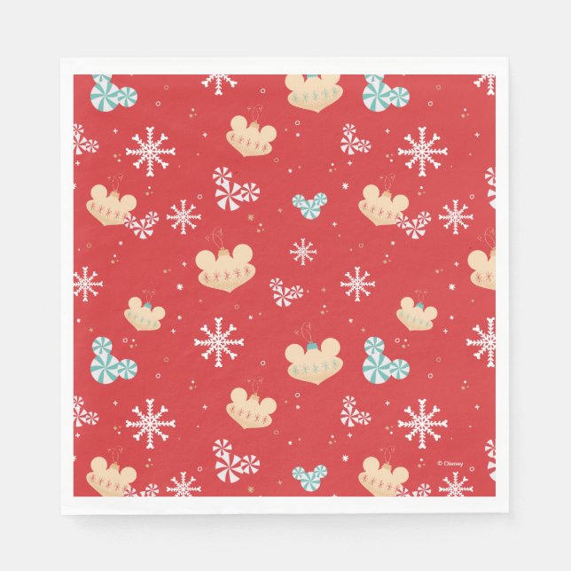 Mickey Mouse | Festive Christmas Pattern Napkins (Front)