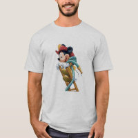 Mickey Mouse Fireman on Ladder T-Shirt